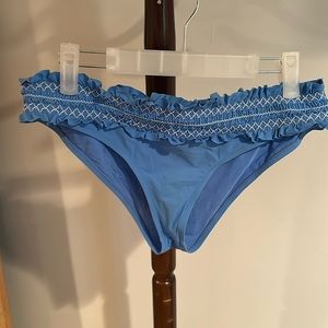 Tory Burch Smocked Costa Bandeau Bikini Top
